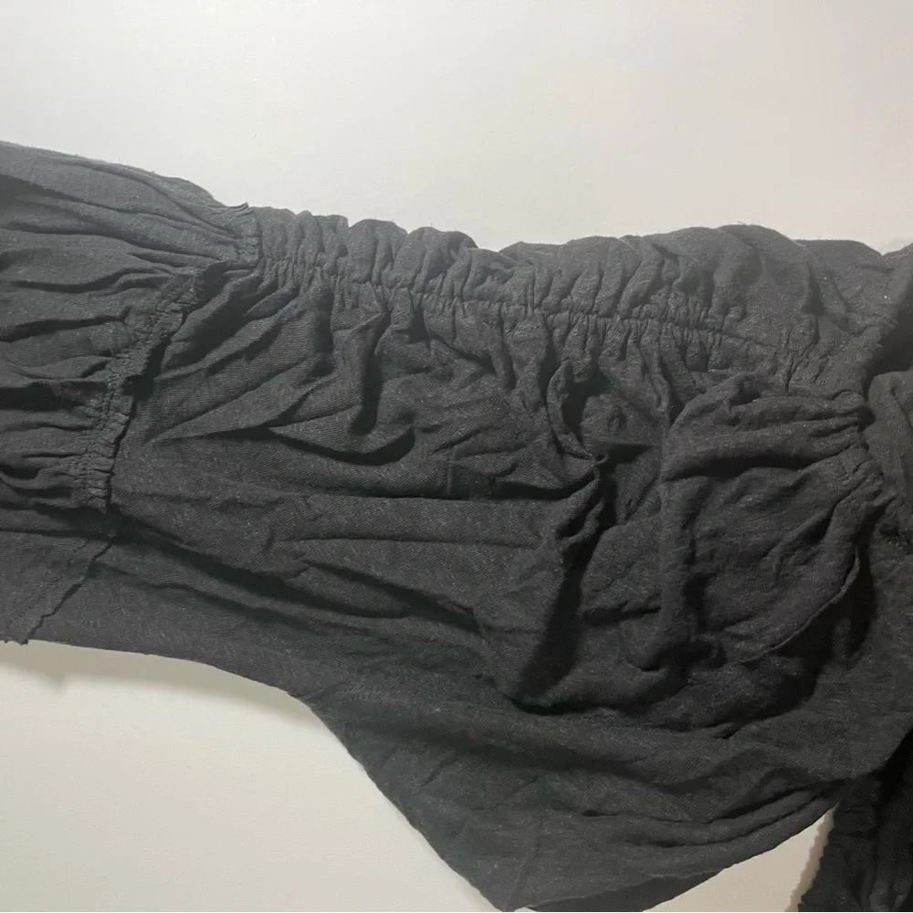 NWT Free People In a Dream Ruched Linen Blend Crop Top - Picture 7 of 10